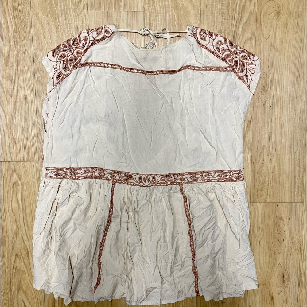 Free People Embroidered Tunic Top